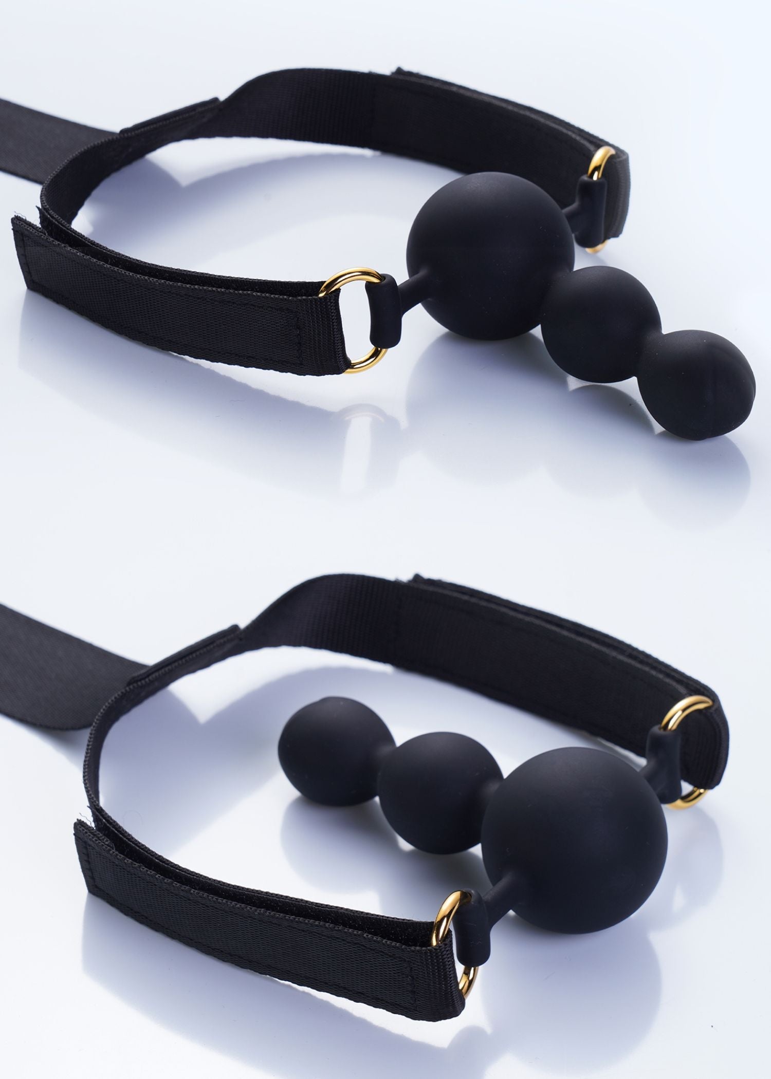 Binding Cuffs with Gag Ball (Black) | Avec Amour