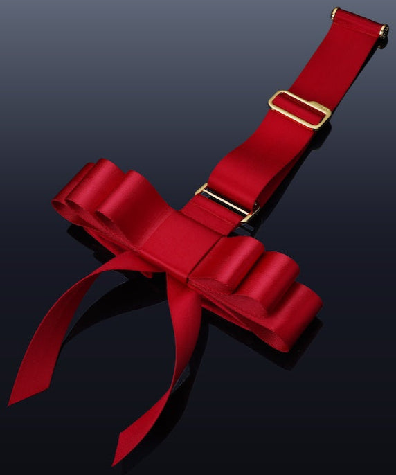 Bowknot Over-the-door Hand Restraint Gear (Red) | Avec Amour Lingerie