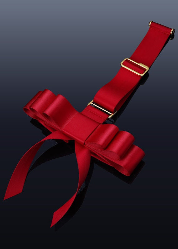 Bowknot Over-the-door Hand Restraint Gear (Red) | Avec Amour Lingerie