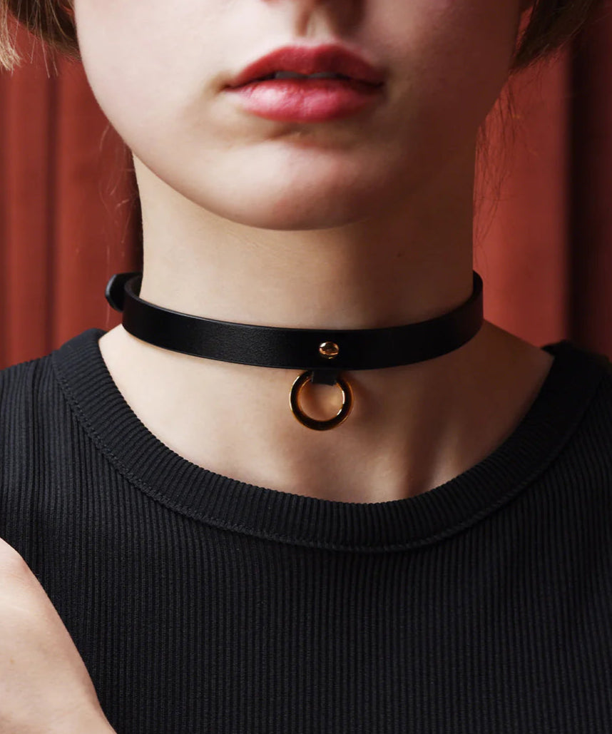 Leather Thin Choker