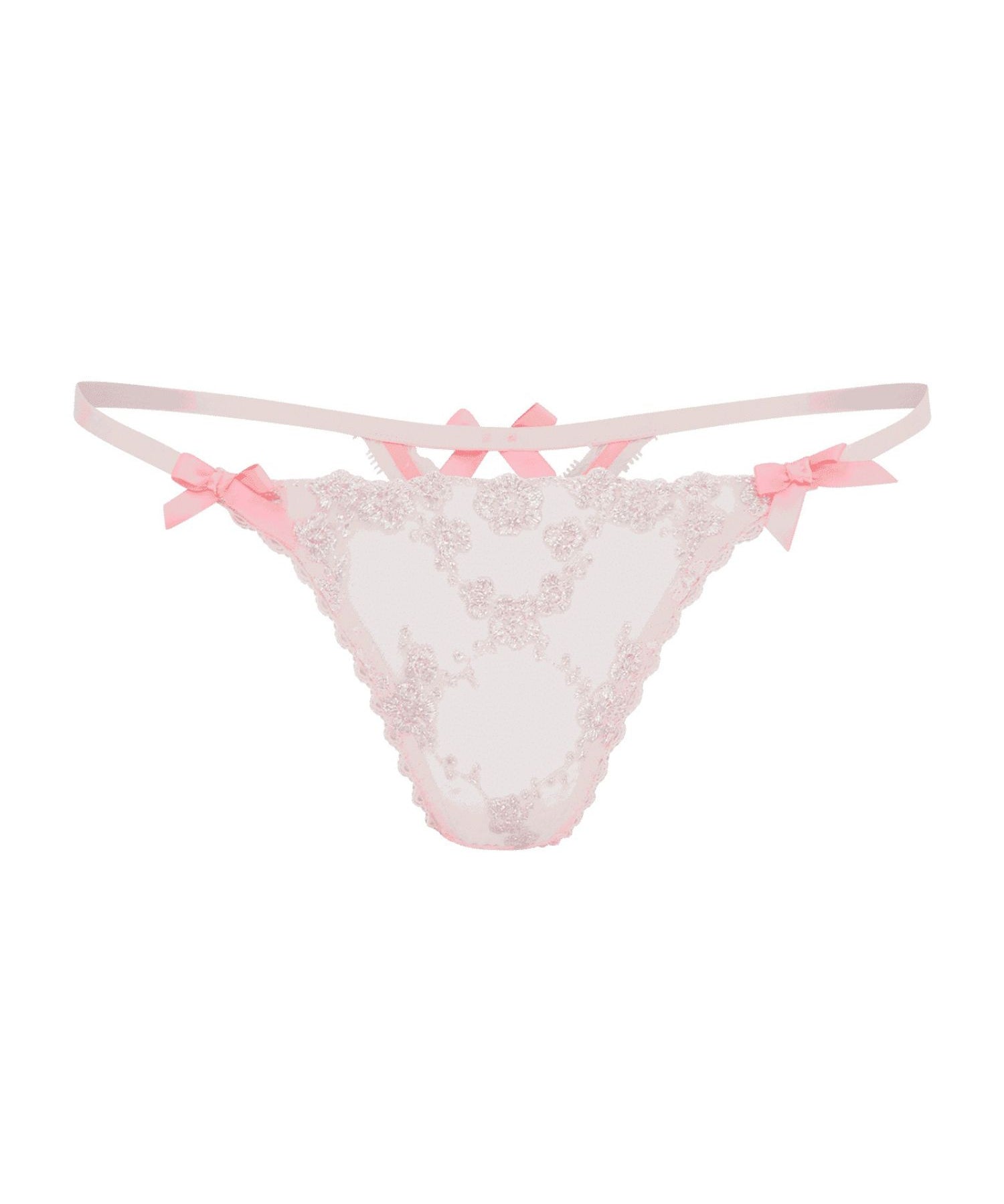 Agent Provocateur Adelie Thong (Baby Pink / Hot Pink) | Avec Amour Luxury Lingerie
