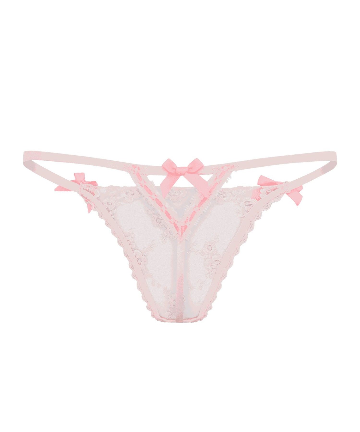 Agent Provocateur Adelie Thong (Baby Pink / Hot Pink) | Avec Amour Luxury Lingerie