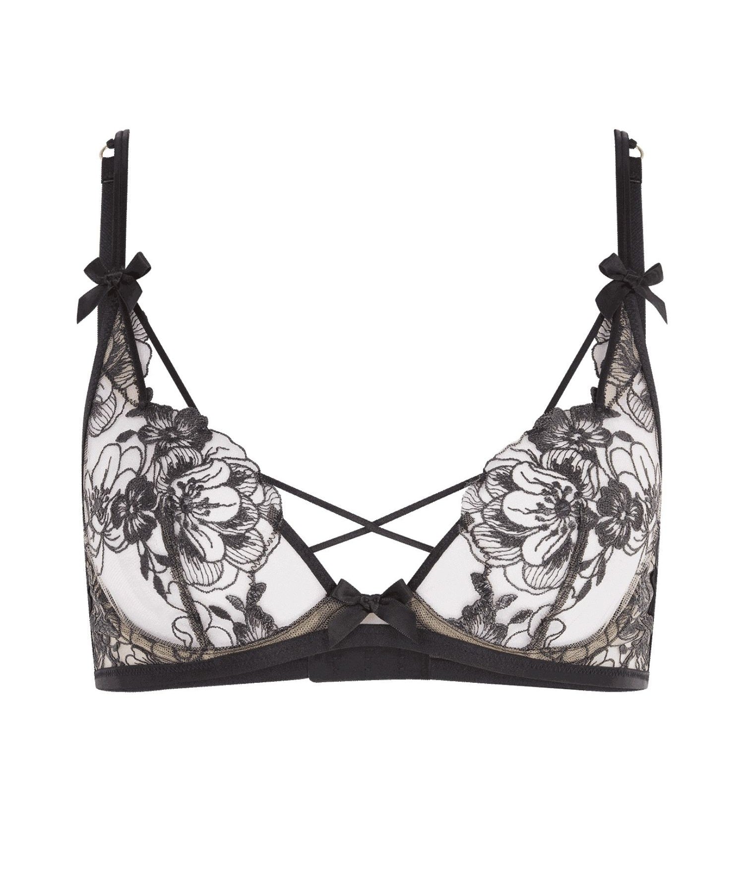 Agent Provocateur Kalia Plunge Bra (Black) | Avec Amour Luxury Lingerie