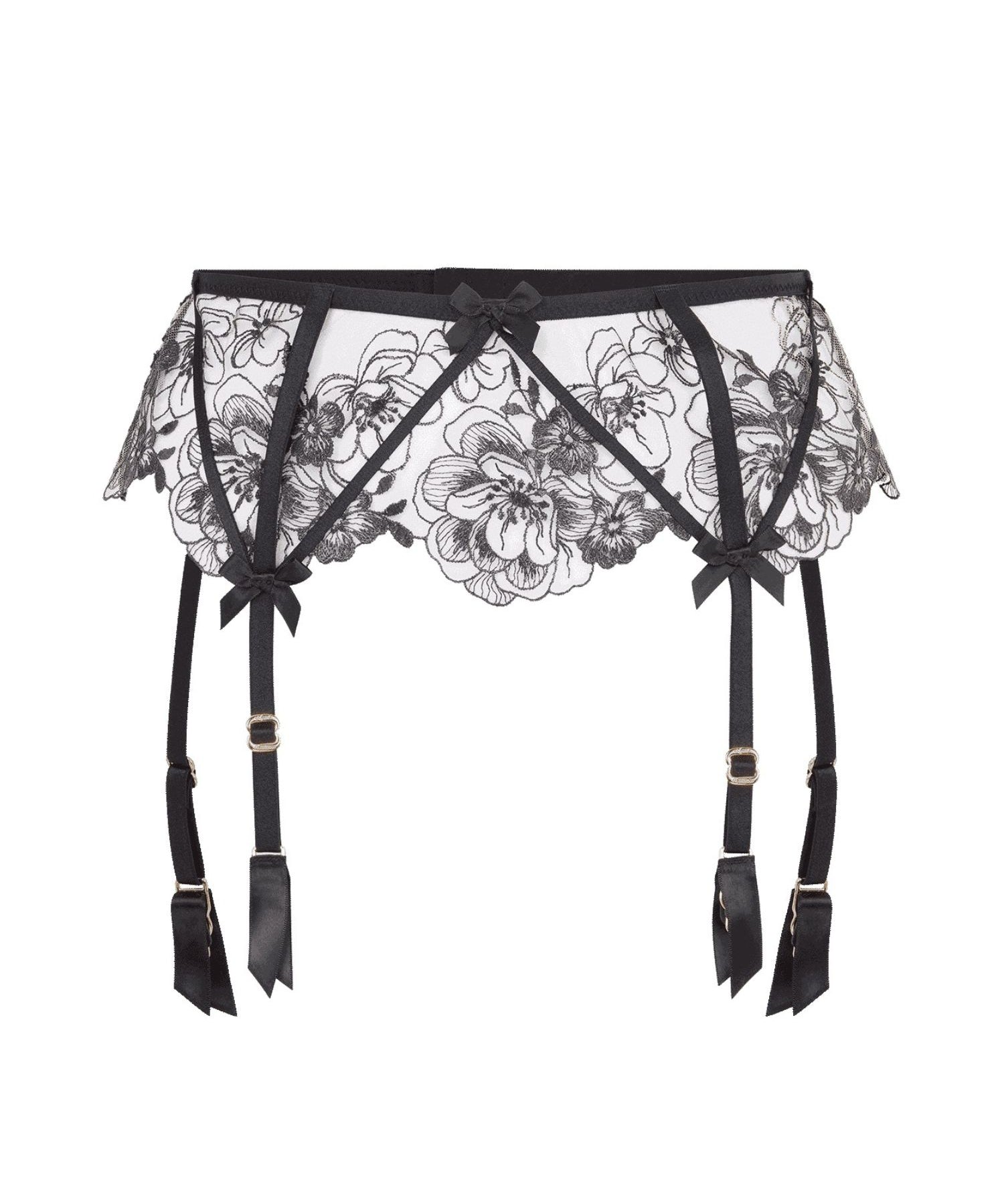 Agent Provocateur - Kalia Suspender Belt (Black) | Avec Amour Luxury Lingerie
