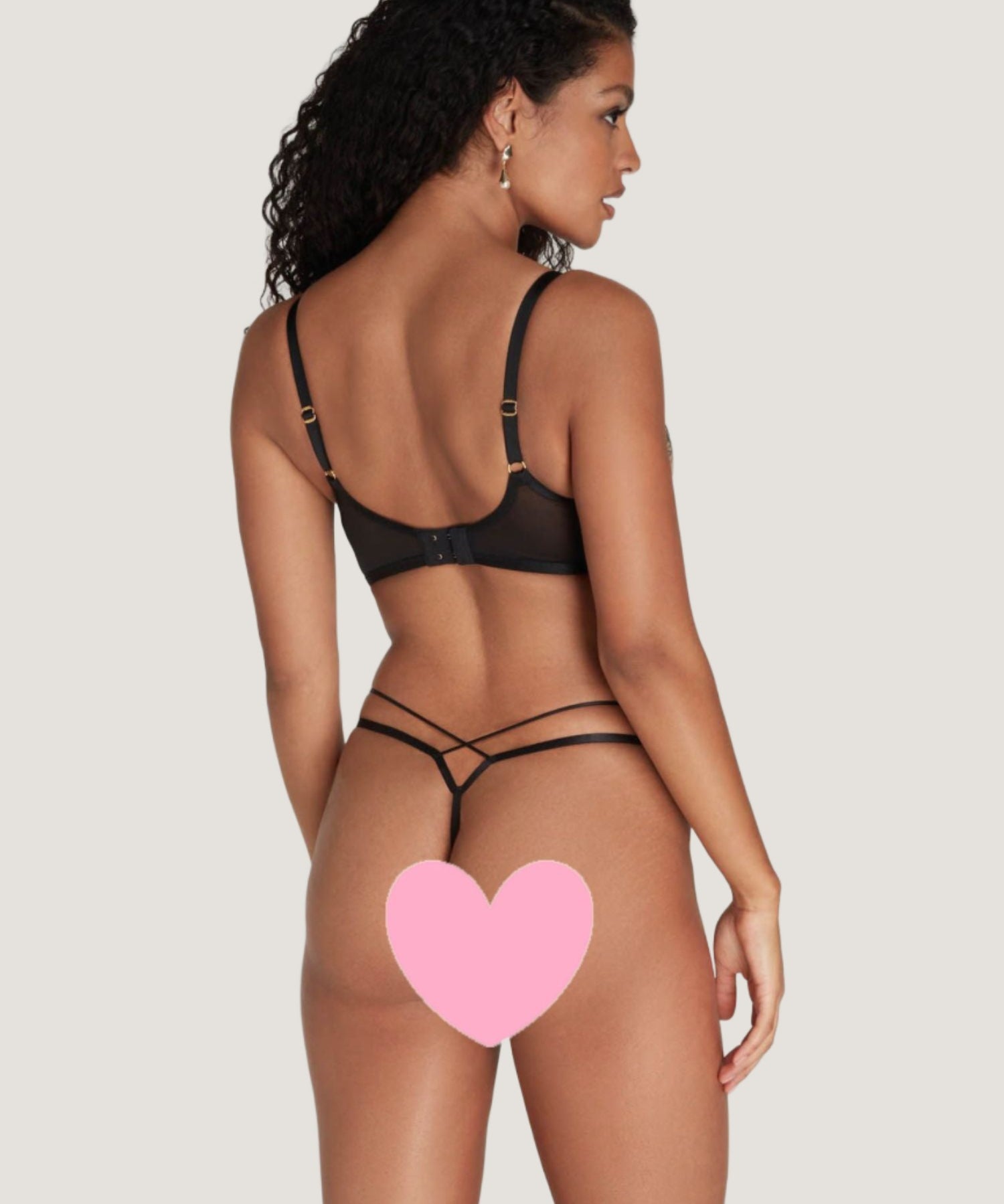 Agent Provocateur - Kalia Trixie Thong (Black) | Avec Amour Luxury Lingerie