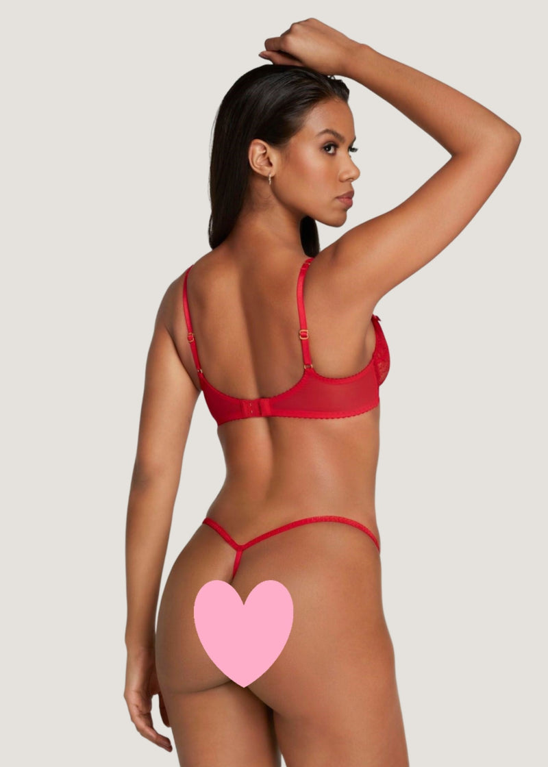 Agent Provocateur Lorna Lace Trixie (Red) | Avec Amour Luxury Lingerie