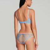Agent Provocateur Lorna Party Underwired Plunge Bra (Baby Blue) | Avec Amour Luxury Lingerie