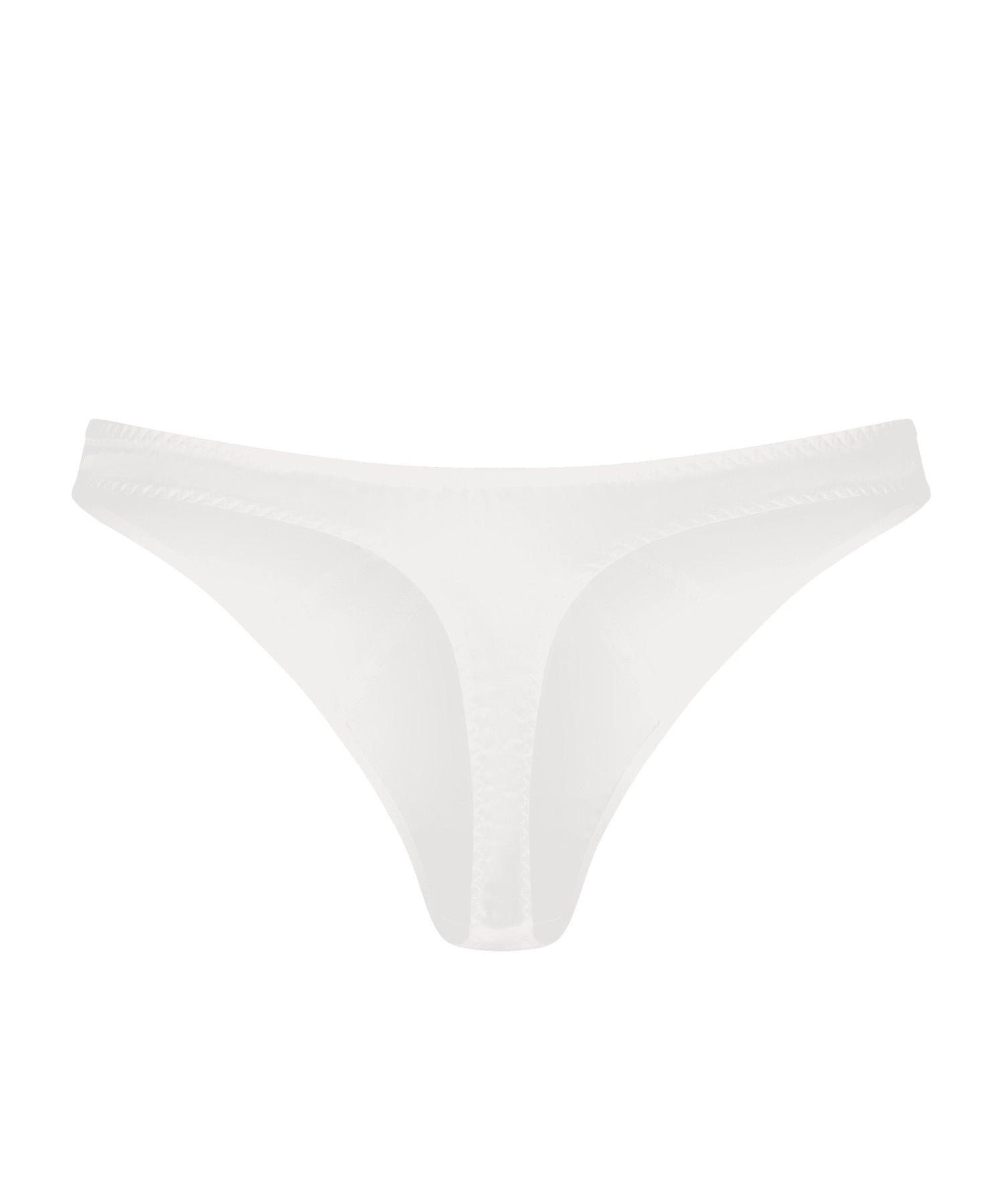 Agent Provocateur Mercy Satin Thong (Ivory) | Avec Amour Luxury Lingerie
