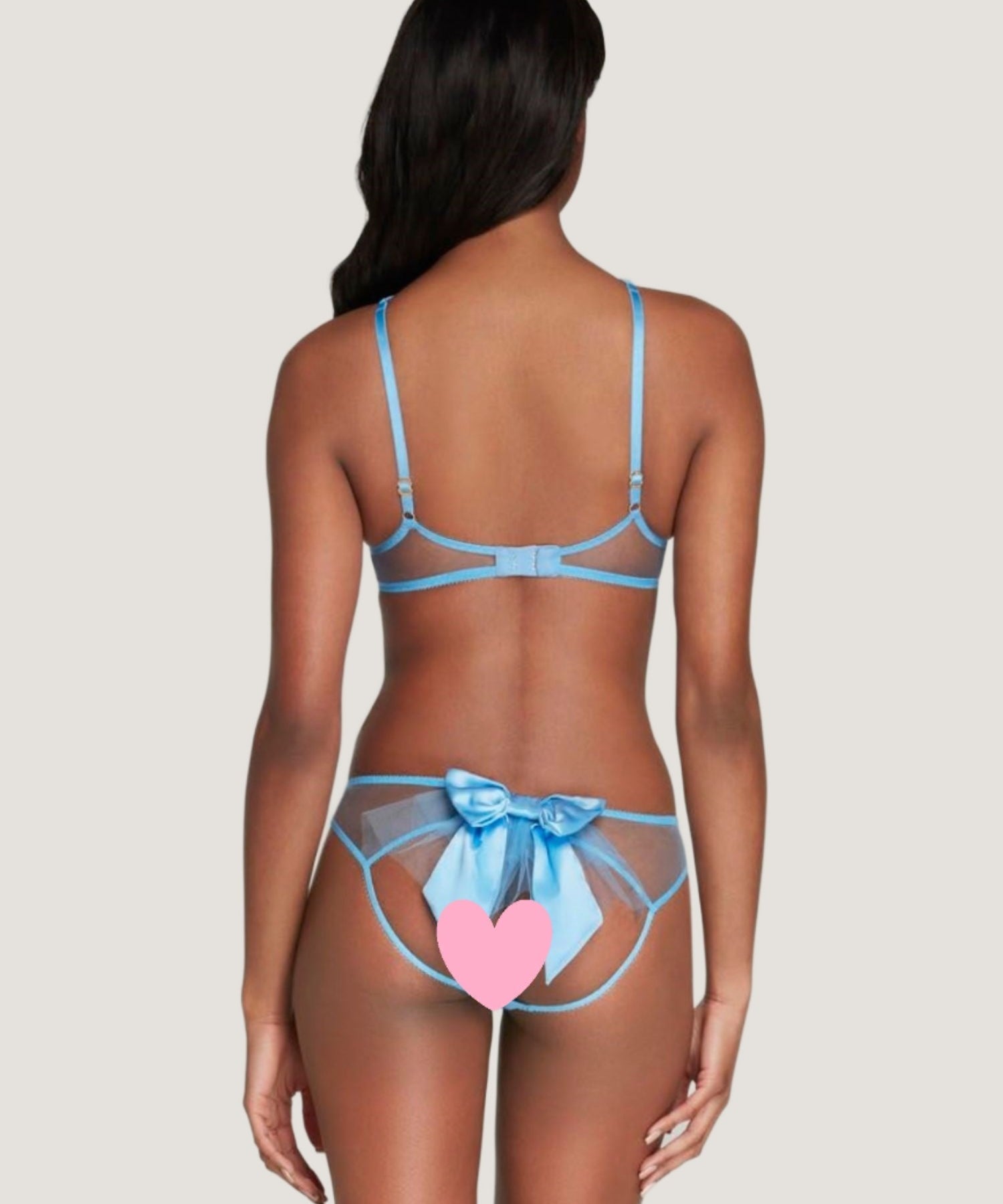 Agent Provocateur Oriana Knicker Ouvert (Baby Blue) | Avec Amour Luxury Lingerie