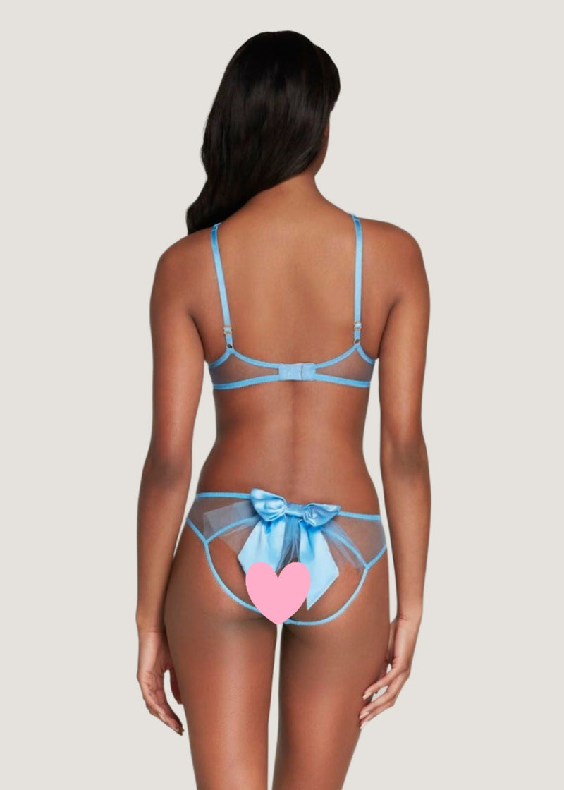 Agent Provocateur Oriana Knicker Ouvert (Baby Blue) | Avec Amour Luxury Lingerie