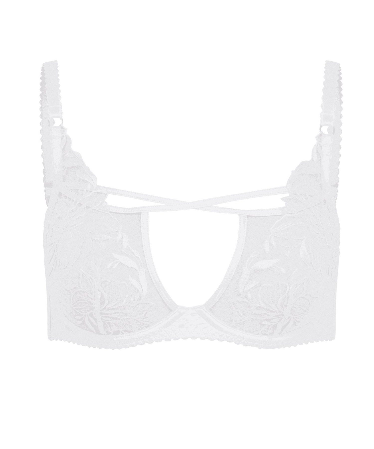 Agent Provocateur Ozella Plunge Bra (White) | Avec Amour Luxury Lingerie