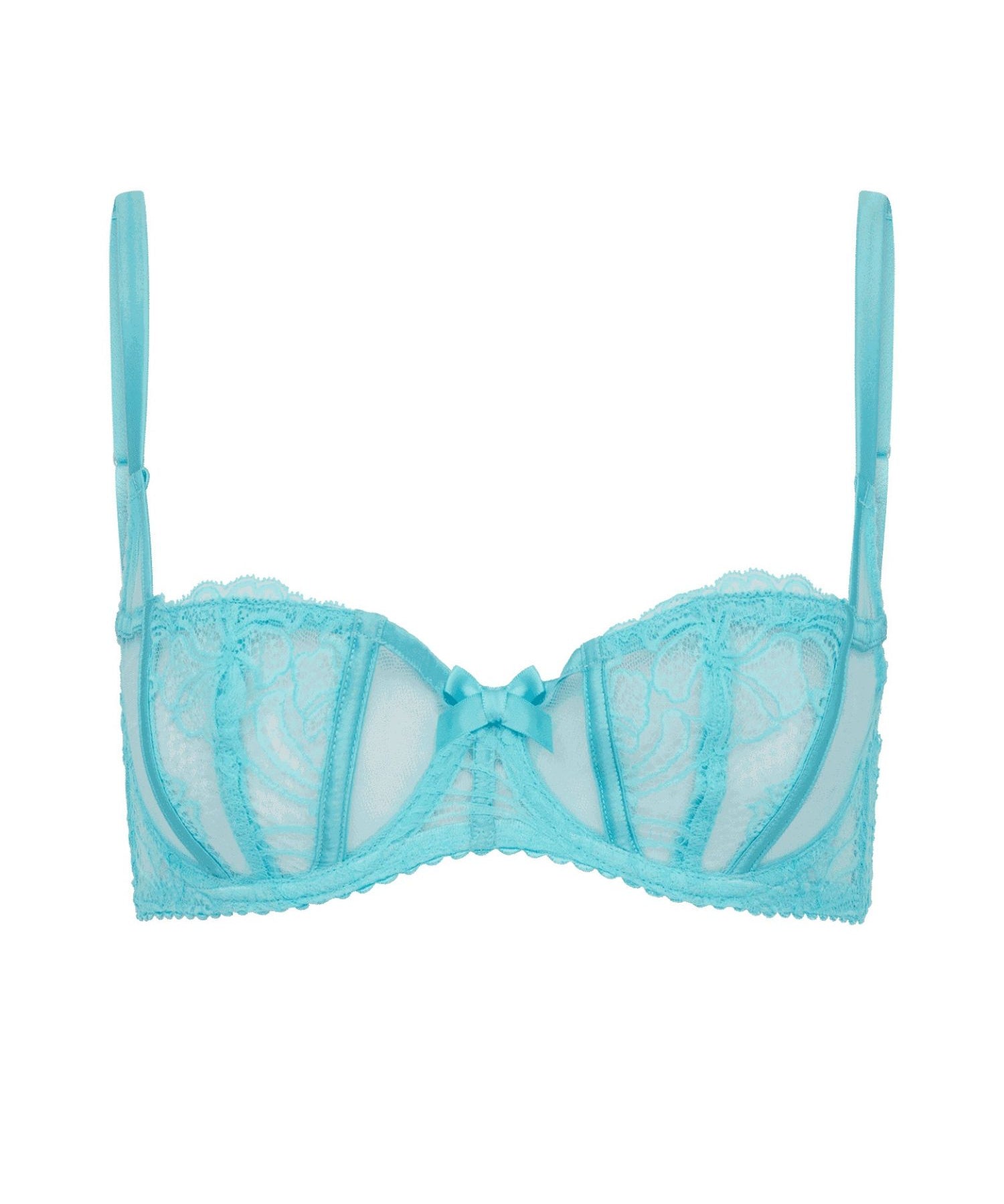 Agent Provocateur Rozlyn Balconette Bra (Turquoise) | Avec Amour Luxury Lingerie