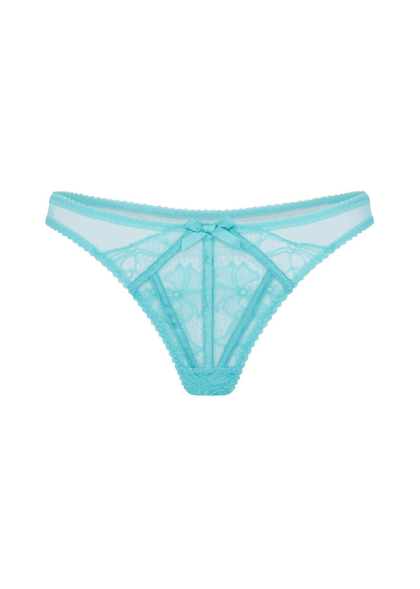 Agent Provocateur Rozlyn Thong (Turquoise) | Avec Amour Luxury Lingerie
