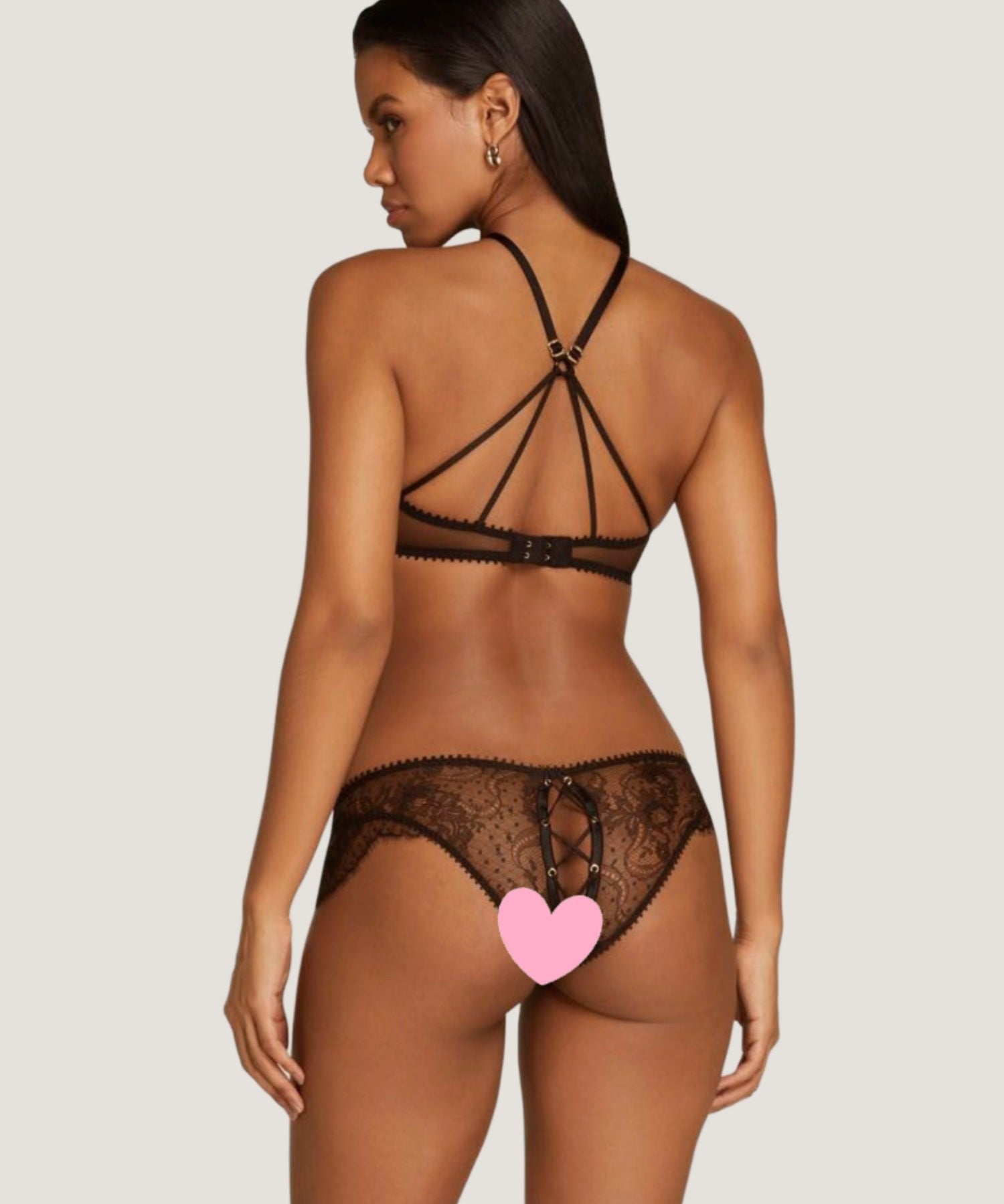 Agent Provocateur Vallentina Knicker Ouvert (Black) | Avec Amour Luxury Lingerie