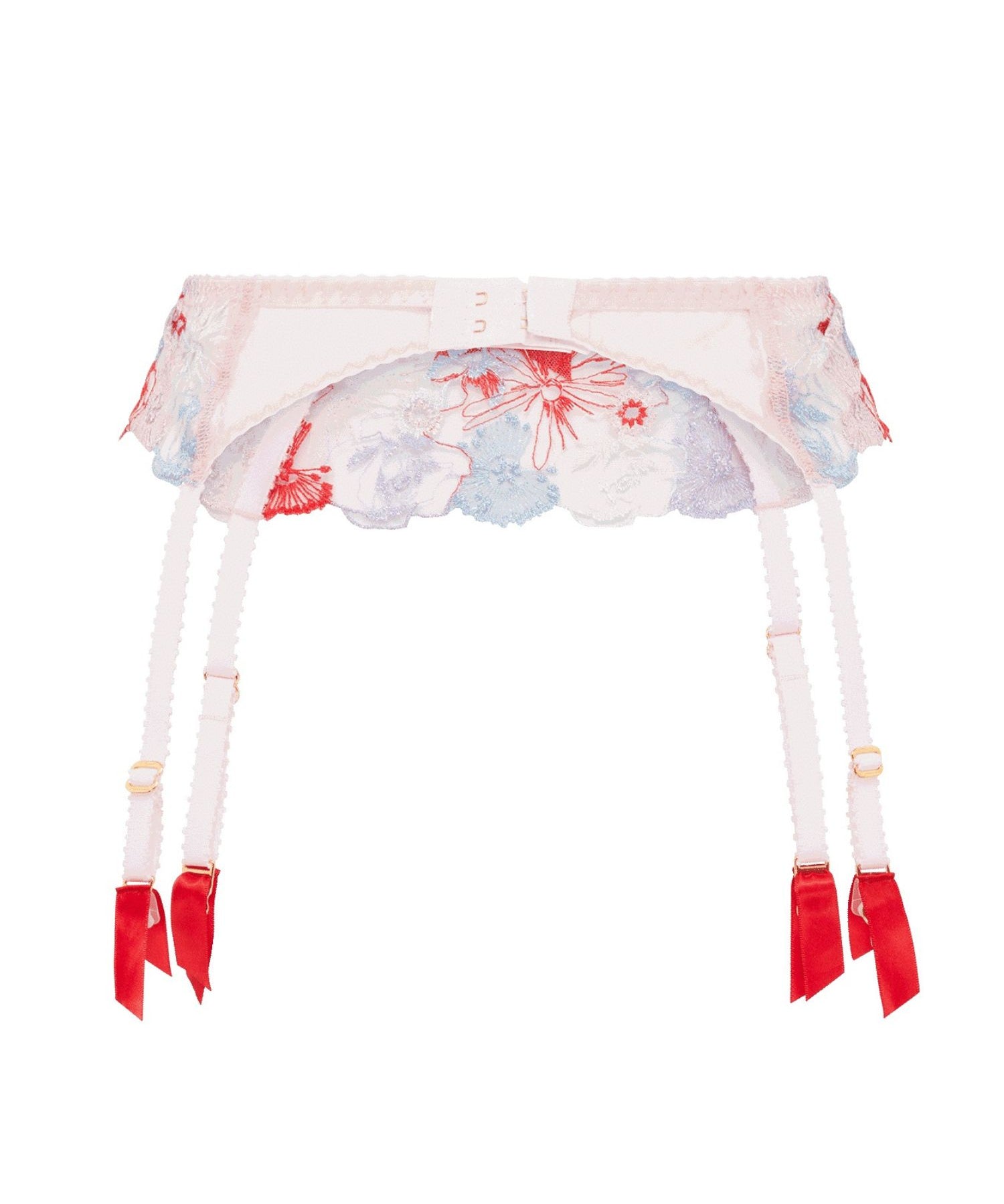Agent Provocateur Zuri Suspender (Red / Blue / Sand) | Avec Amour Luxury Lingerie