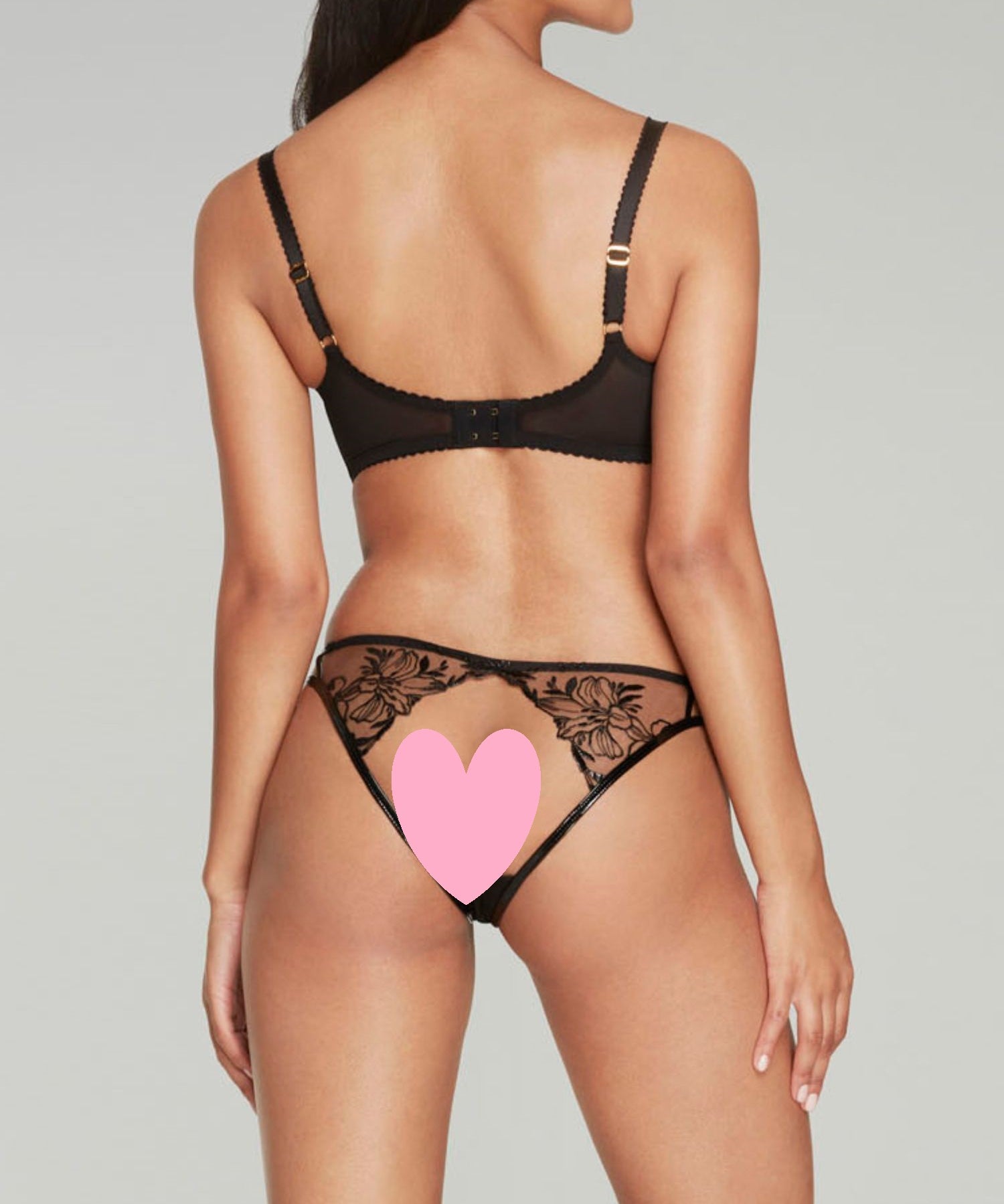 Agent Provocateur Ozella Ouvert Brief (Black) - Luxury Lingerie | Avec Amour Sexy Lingerie