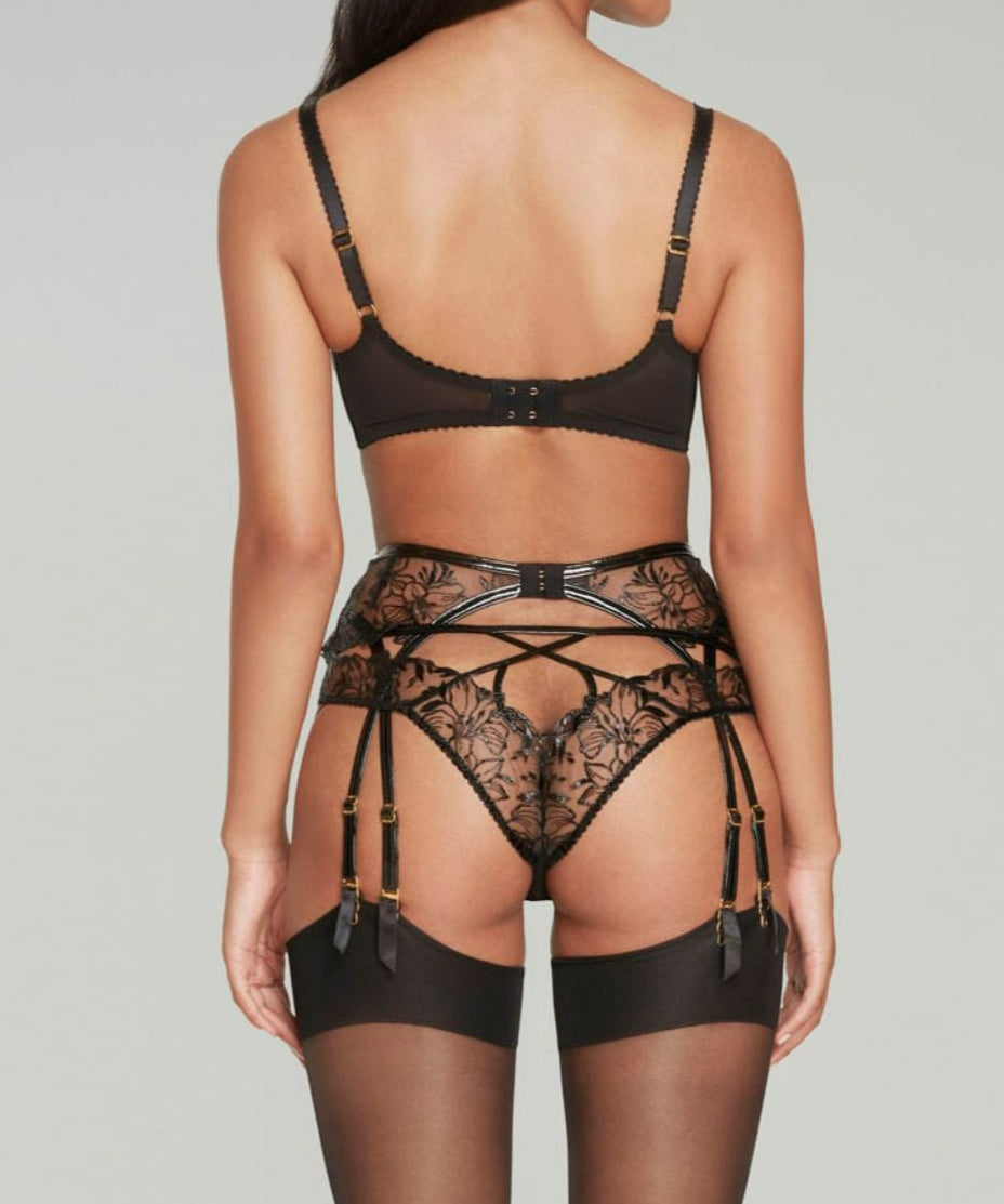 Agent Provocateur Ozella Suspender (Black) - Luxury Lingerie | Avec Amour Sexy Lingerie