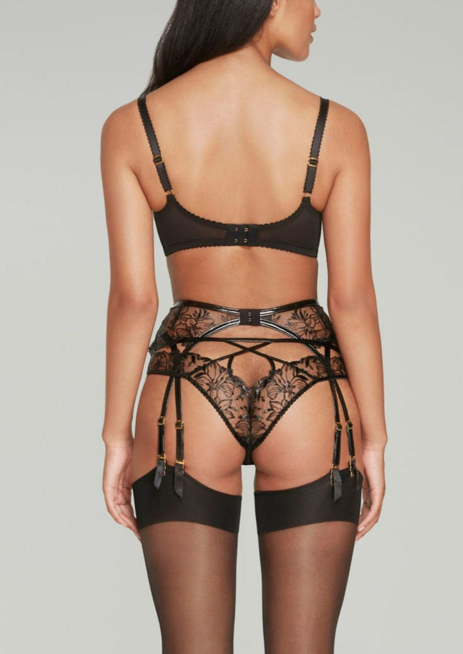 Agent Provocateur Ozella Suspender (Black) - Luxury Lingerie | Avec Amour Sexy Lingerie
