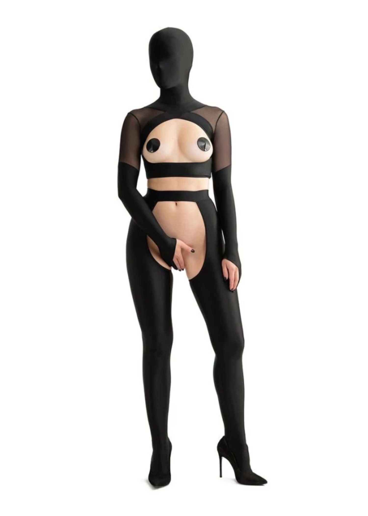 Anoeses Quorra Top & Legging Bodysuit (Black) | Avec Amour Lingerie