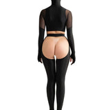 Anoeses Quorra Top & Legging Bodysuit (Black) | Avec Amour Lingerie