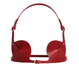 Anoeses Selena Leather Bra (Red) | Avec Amour Lingerie