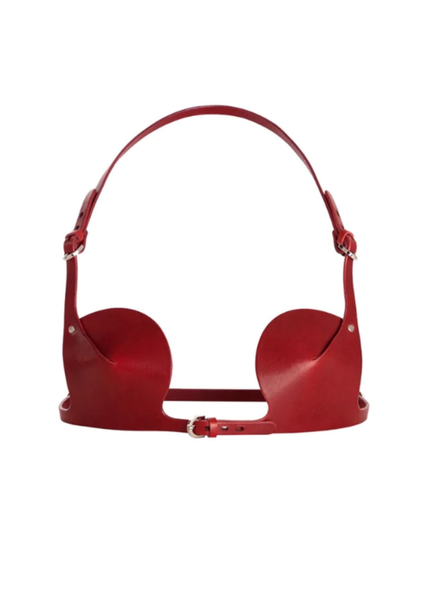 Anoeses Selena Leather Bra (Red) | Avec Amour Lingerie