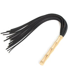 AVAM Bamboo Leather Flogger (Black) | Avec Amour Lingerie