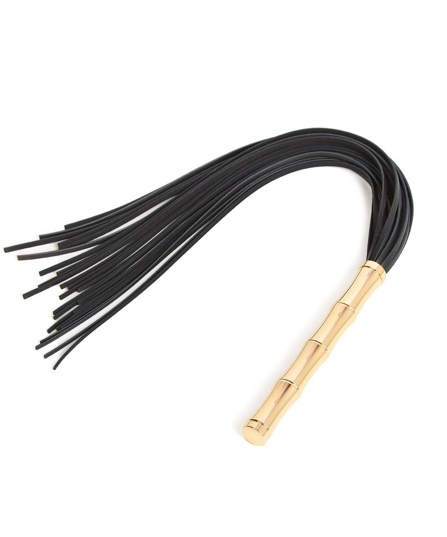 AVAM Bamboo Leather Flogger (Black) | Avec Amour Lingerie