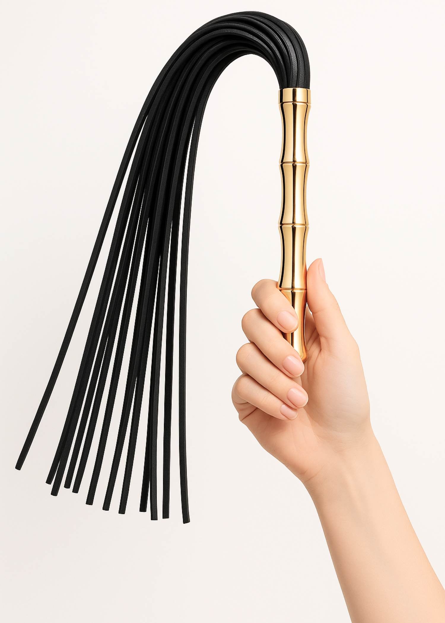 AVAM Bamboo Leather Flogger (Black) | Avec Amour Lingerie