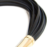 AVAM Bamboo Leather Flogger (Black) | Avec Amour Lingerie