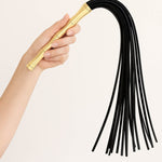 AVAM Bamboo Leather Flogger (Black) | Avec Amour Lingerie