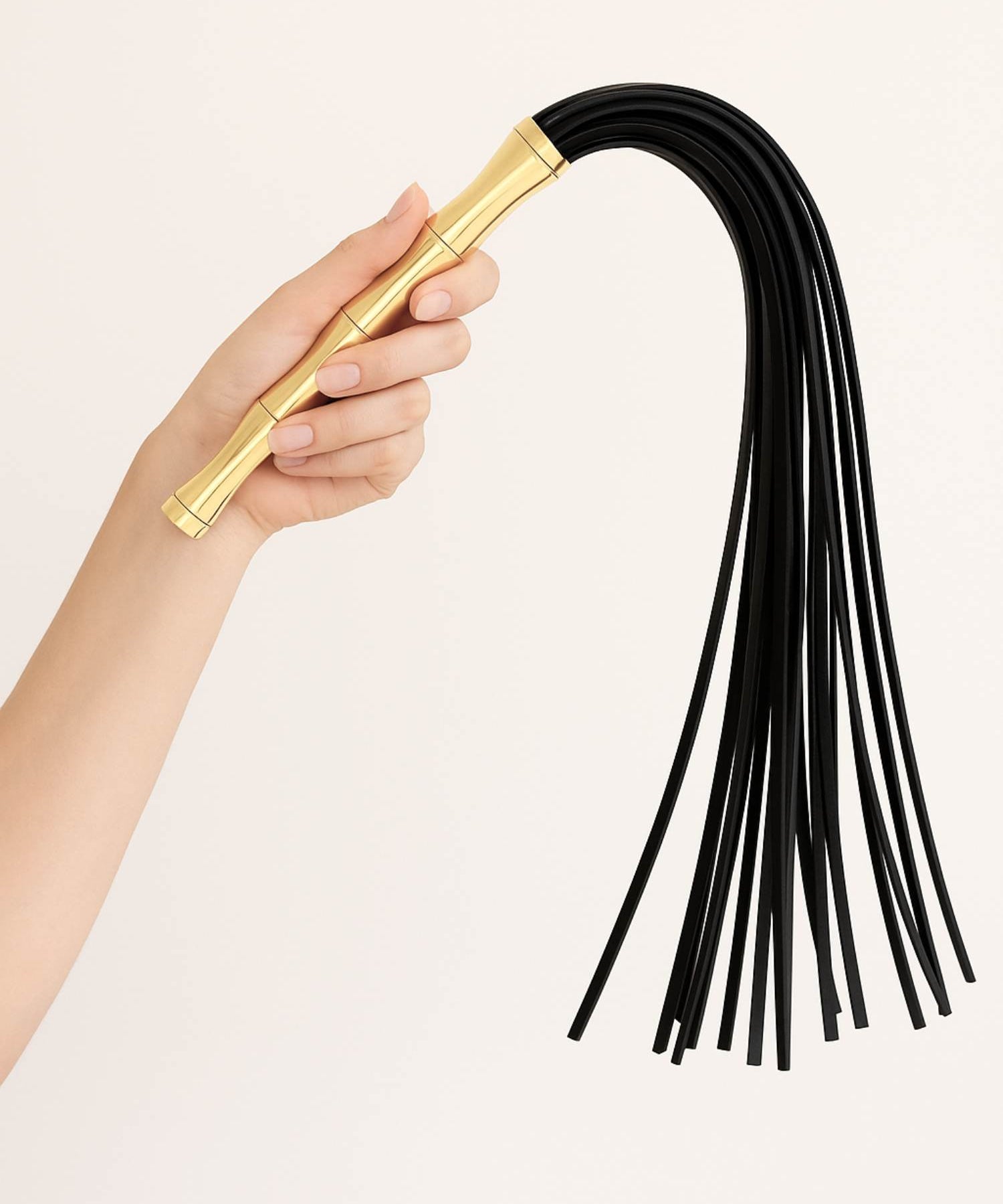 AVAM Bamboo Leather Flogger (Black) | Avec Amour Lingerie