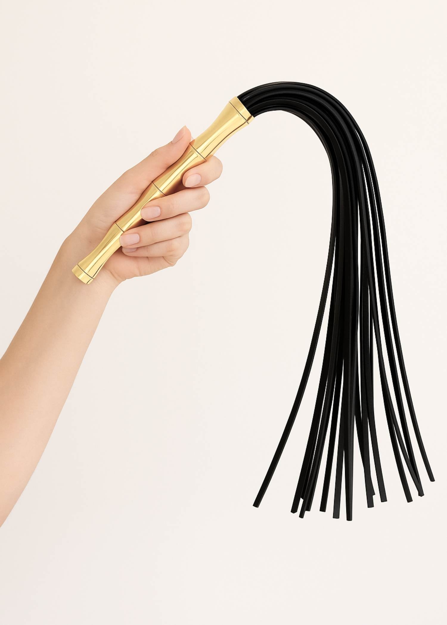 AVAM Bamboo Leather Flogger (Black) | Avec Amour Lingerie