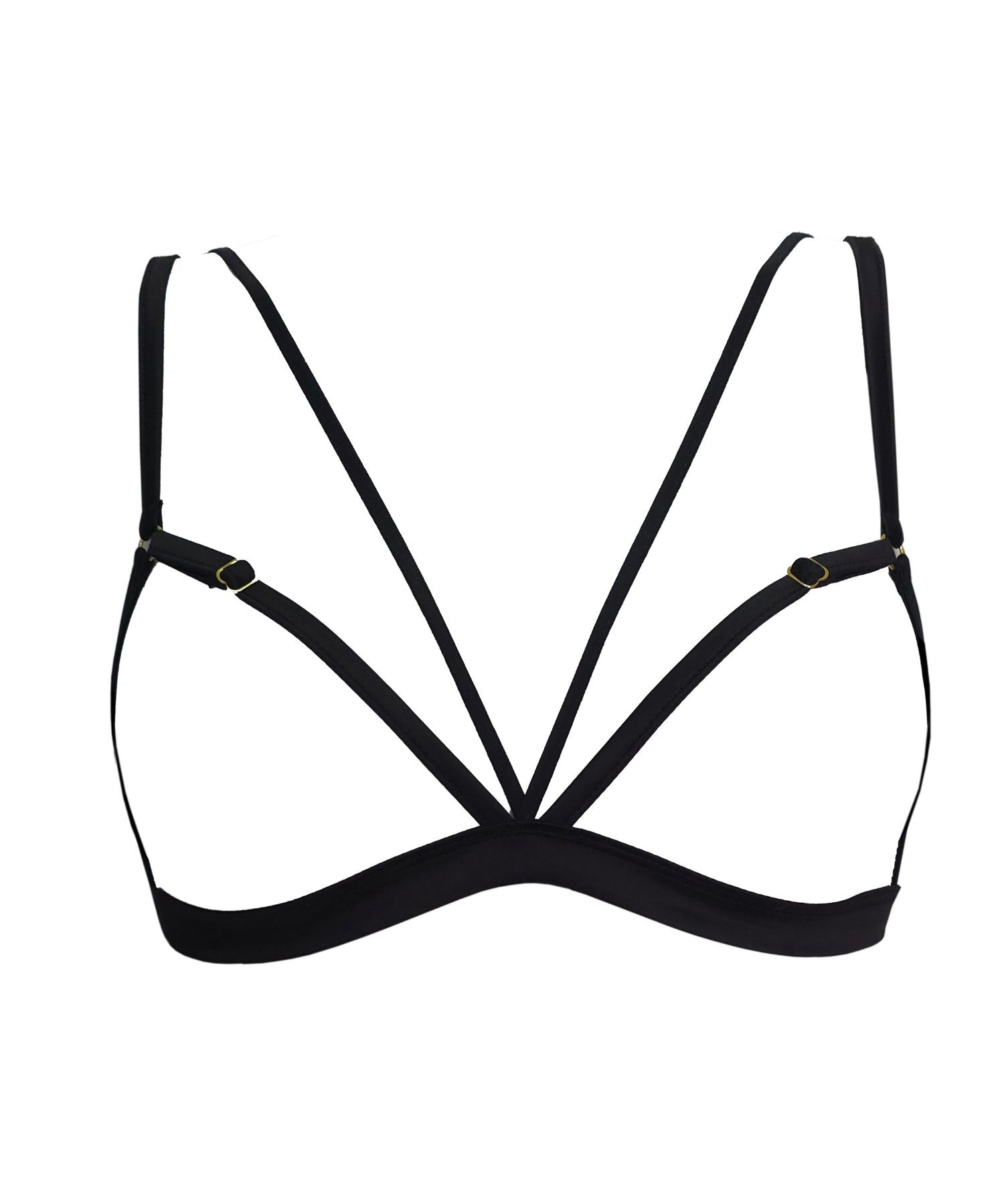 AVAM LINES Bra, Thong & Suspender Set (Black) | Avec Amour LIngerie
