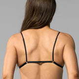 AVAM MAGNETISM Lace Triangle Bra in Black with Gold tone Hardware