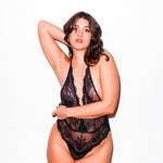 AVAM Magnetism Lace Bodysuit Black - Model 2-front