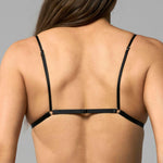 AVAM MAGNETISM Lace Triangle Bra in Black with Gold tone Hardware