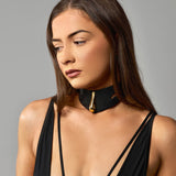 AVAM MOLTEN Leather Collar with Leash (Black) | Avec Amour Lingerie