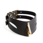 AVAM MOLTEN Leather Collar with Leash (Black) | Avec Amour Lingerie