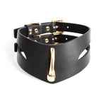 AVAM MOLTEN Leather Collar with Leash (Black) | Avec Amour Lingerie