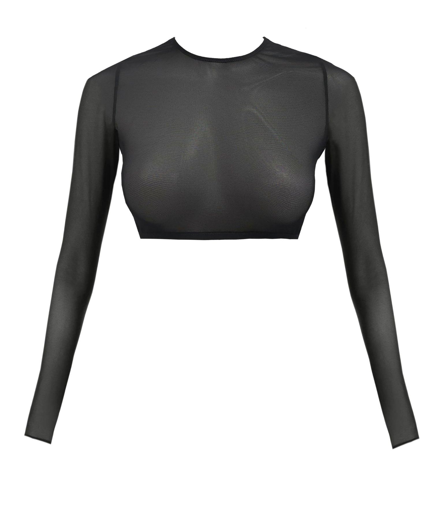 AVAM SHEER Mesh Crop Top (Black) | Avec Amour Sexy Lingerie