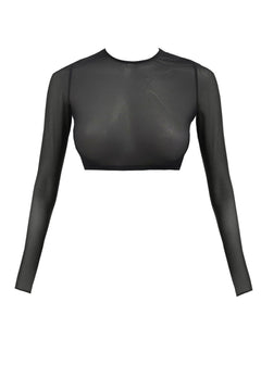 AVAM SHEER Mesh Crop Top (Black) | Avec Amour Sexy Lingerie