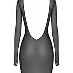 AVAM SHEER Long Sleeve Mesh Dress (Black) | Avec Amour Sexy Lingerie 