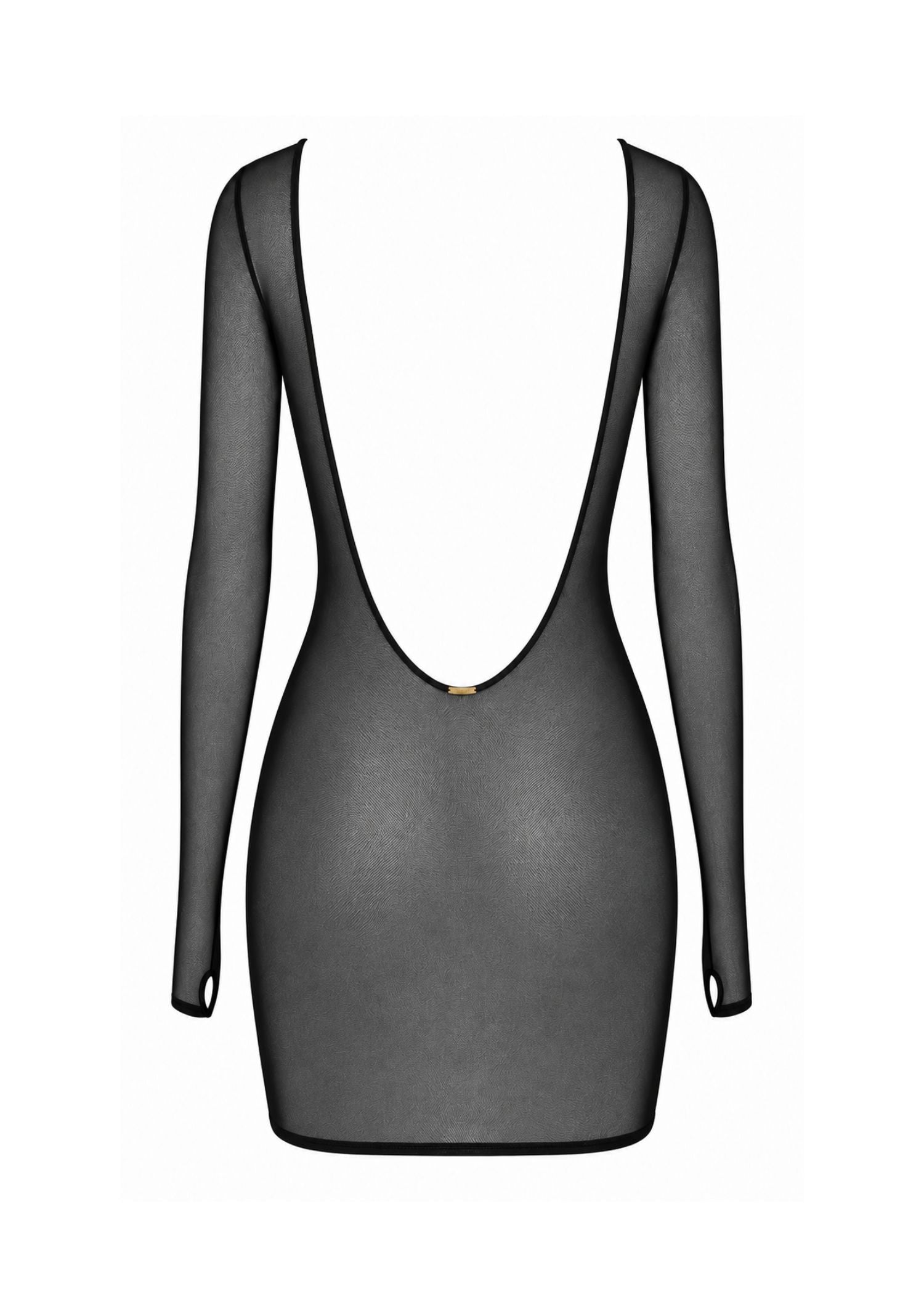AVAM SHEER Long Sleeve Mesh Dress (Black) | Avec Amour Sexy Lingerie 