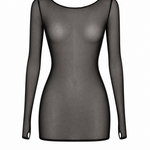 AVAM SHEER Long Sleeve Mesh Dress (Black) | Avec Amour Sexy Lingerie 