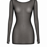 AVAM SHEER Long Sleeve Mesh Dress (Black) | Avec Amour Sexy Lingerie 