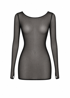 AVAM SHEER Long Sleeve Mesh Dress (Black) | Avec Amour Sexy Lingerie 
