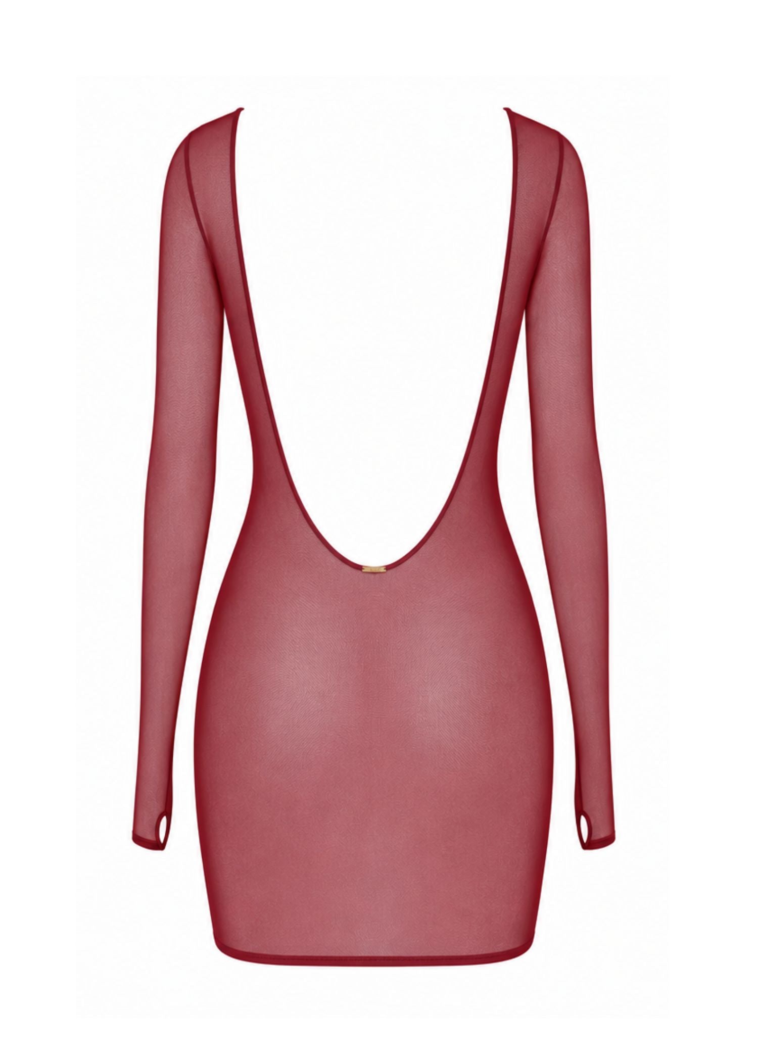 AVAM SHEER Long Sleeve Mesh Dress (Red) | Avec Amour Sexy Lingerie 