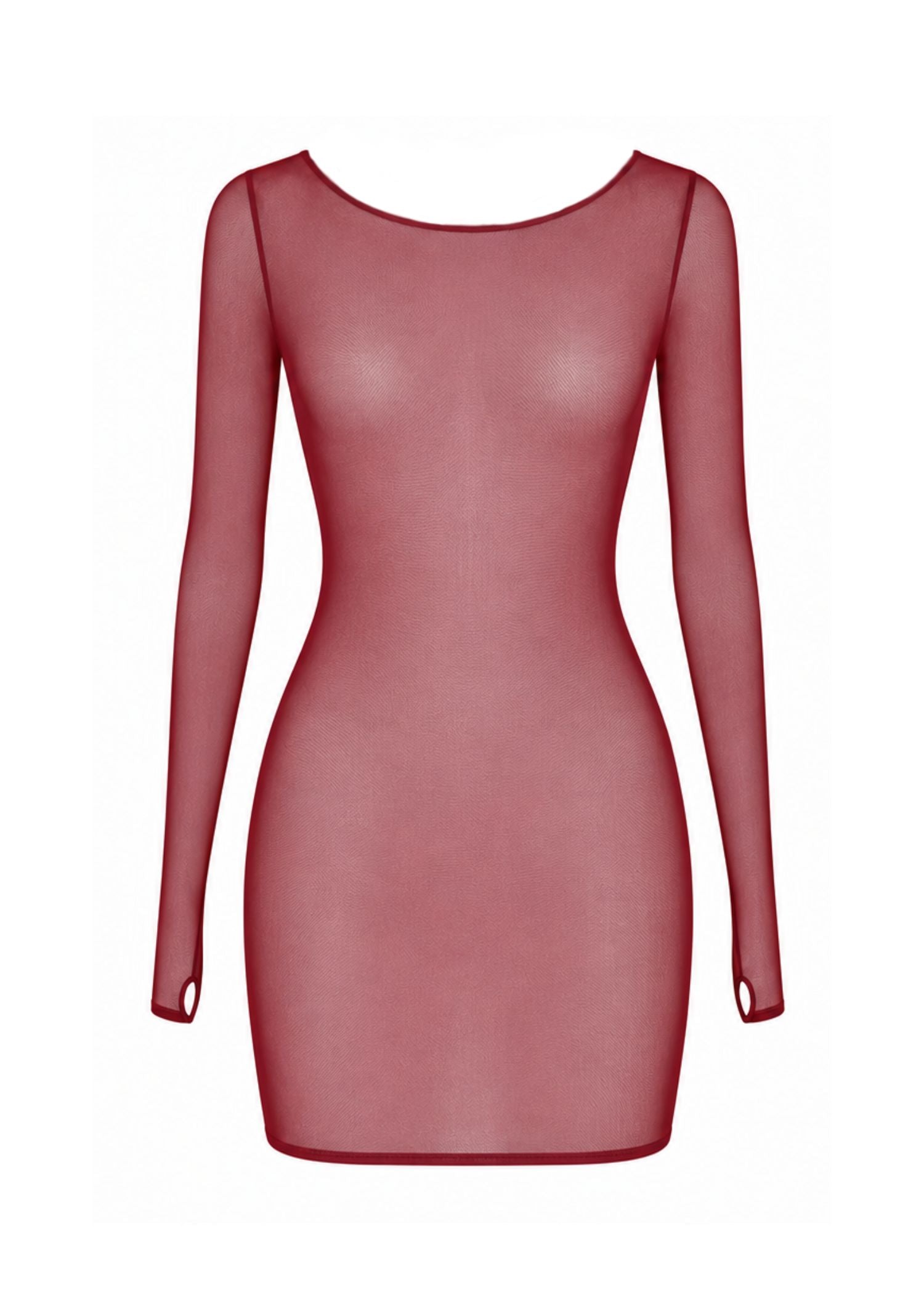 AVAM SHEER Mini Dress (Red) | Avec Amour Lingerie