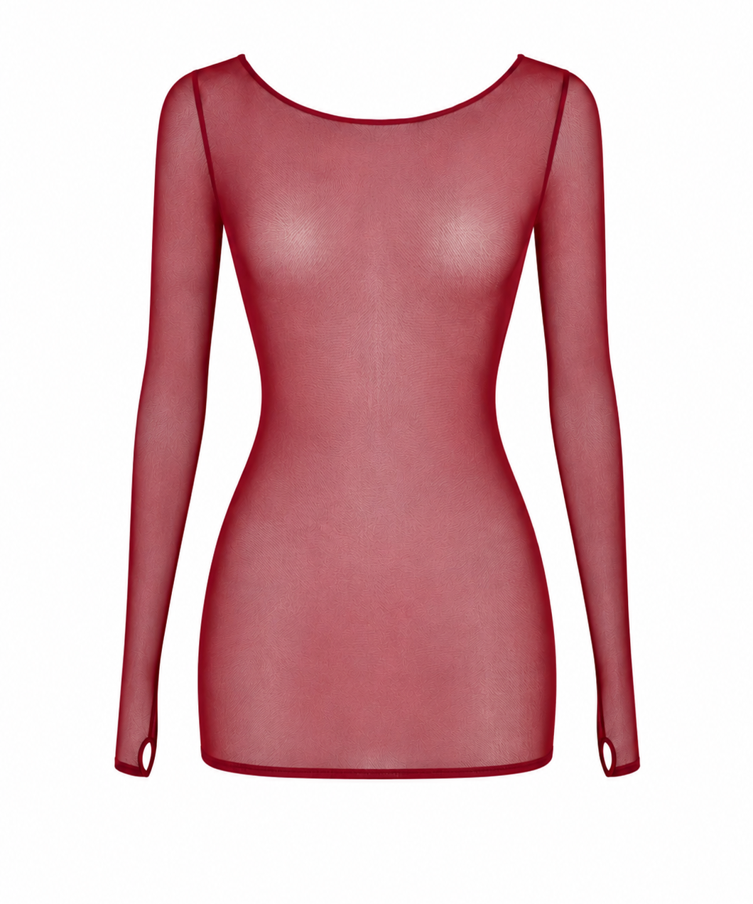 AVAM SHEER Mini Dress (Red) | Avec Amour Lingerie